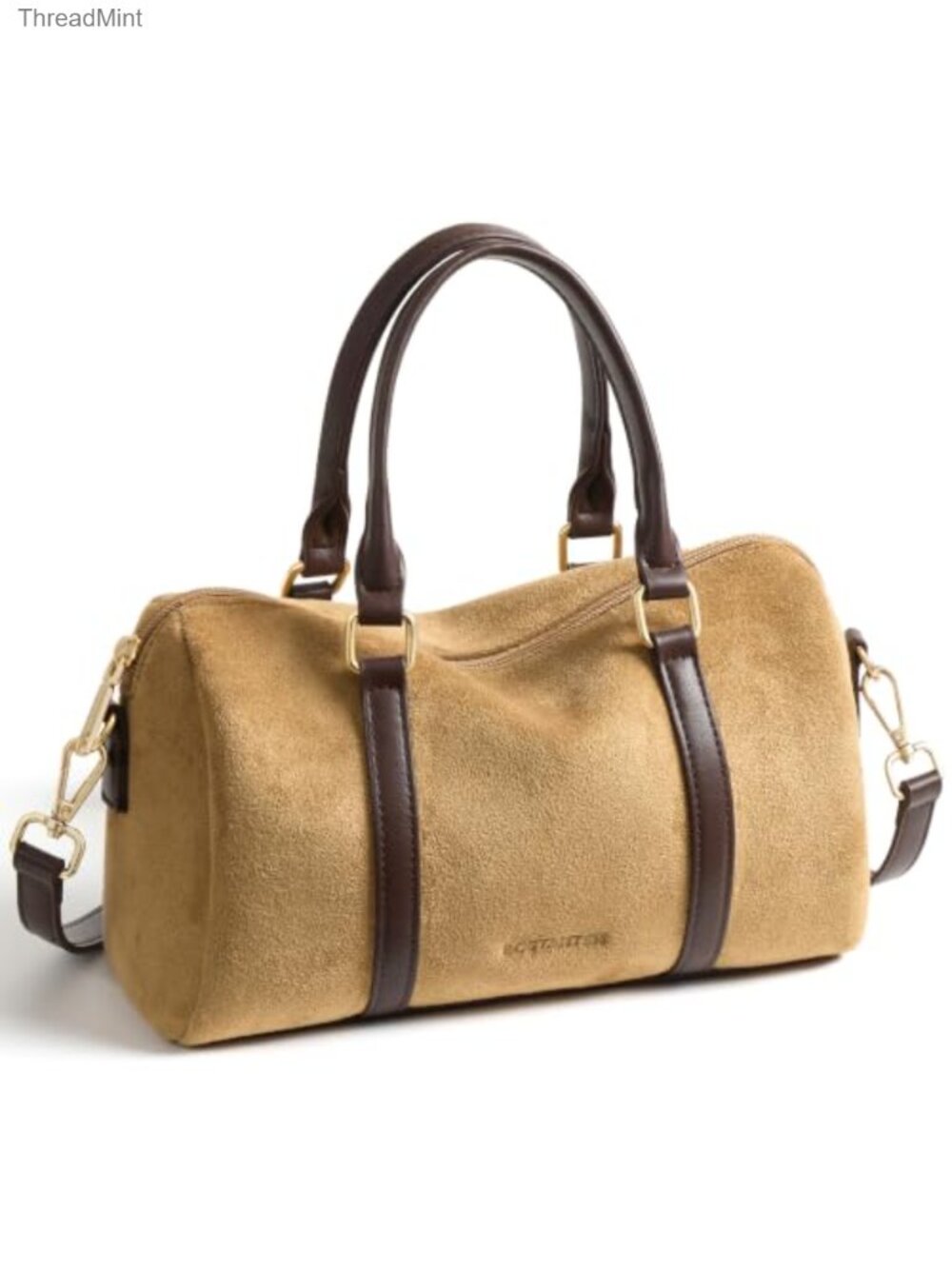Slouchy Boston Vegan Leather Crossbody Purse Women 3-Way Carry Adjustable Strap